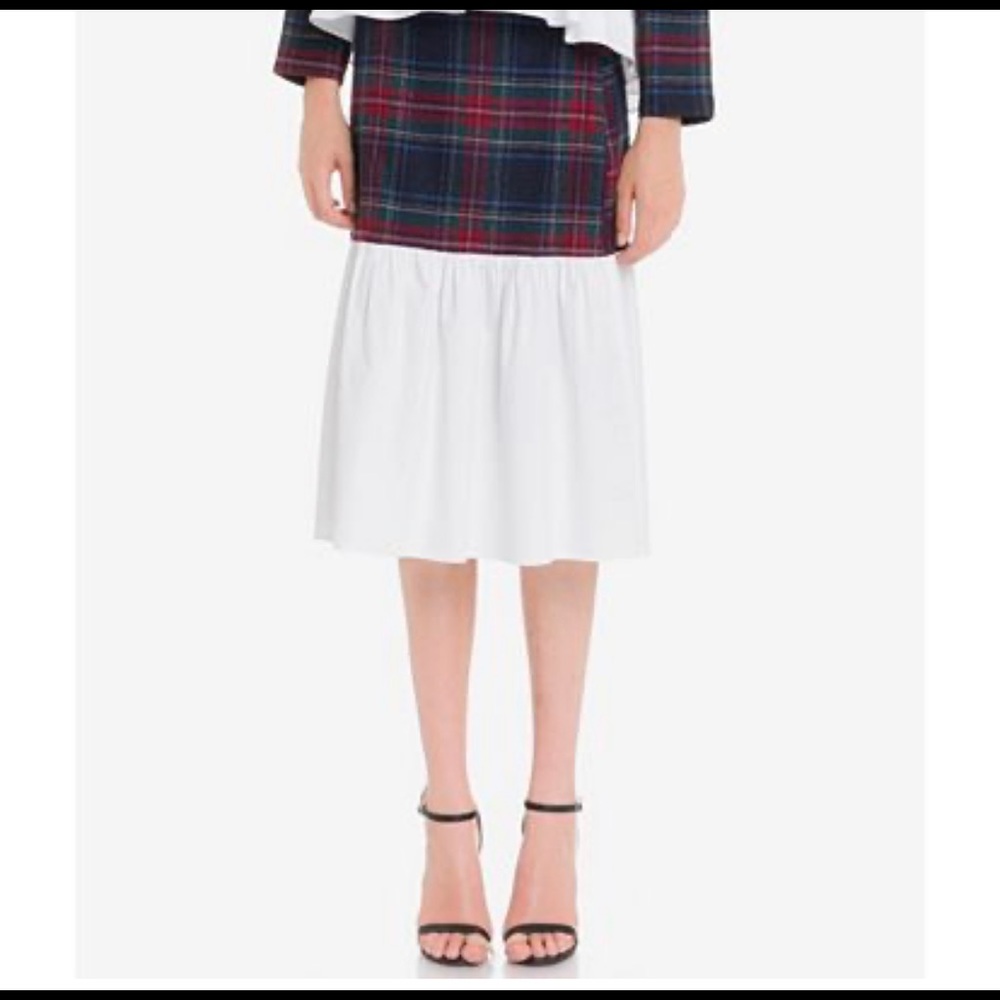 English Factory Tartan Combo Skirt
